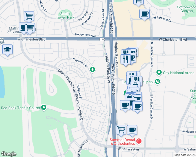 map of restaurants, bars, coffee shops, grocery stores, and more near 11232 Pismo Dunes Court in Las Vegas