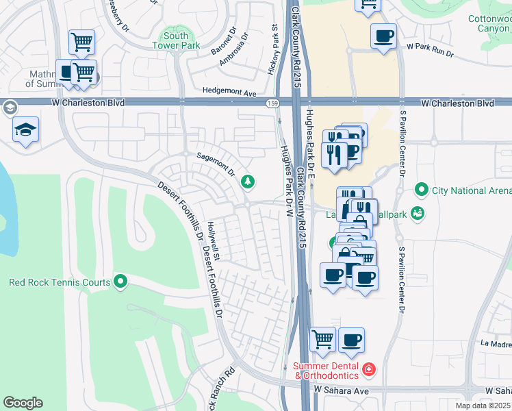 map of restaurants, bars, coffee shops, grocery stores, and more near 11232 Pismo Dunes Court in Las Vegas