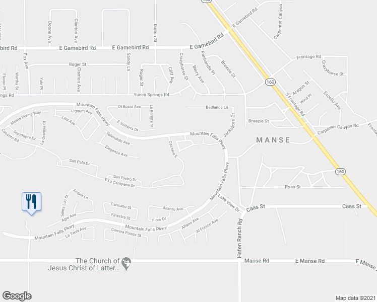 map of restaurants, bars, coffee shops, grocery stores, and more near 5747 Jaborandi Avenue in Pahrump