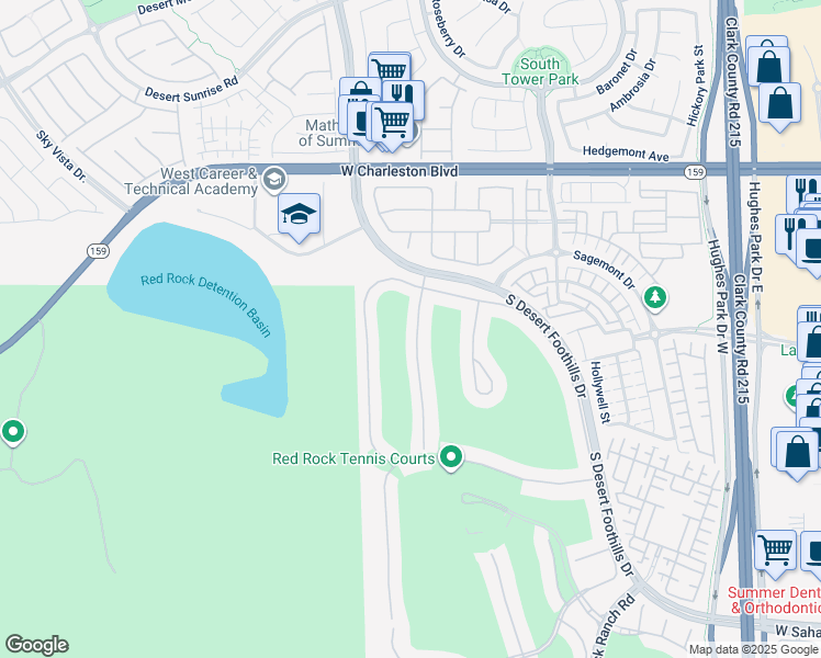 map of restaurants, bars, coffee shops, grocery stores, and more near 1979 Orchard Mist Court in Las Vegas
