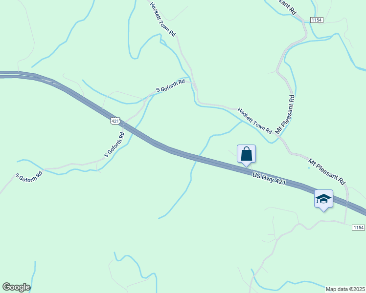 map of restaurants, bars, coffee shops, grocery stores, and more near 9506 U.S. 421 in Ferguson