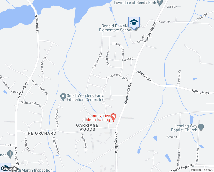 map of restaurants, bars, coffee shops, grocery stores, and more near 5504 Carriage Woods Drive in Browns Summit
