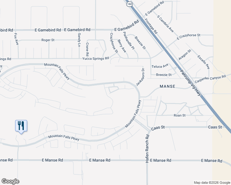 map of restaurants, bars, coffee shops, grocery stores, and more near 5747 Jaborandi Avenue in Pahrump