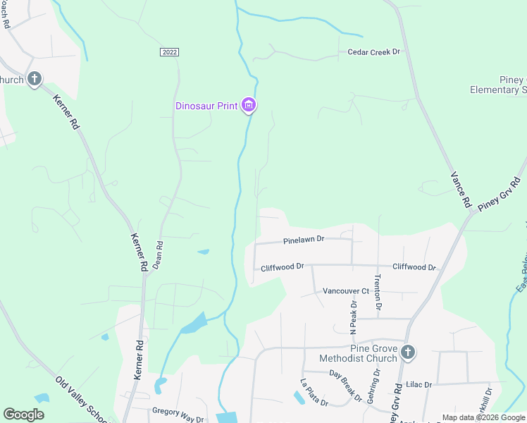 map of restaurants, bars, coffee shops, grocery stores, and more near 225 Roswell Drive in Kernersville