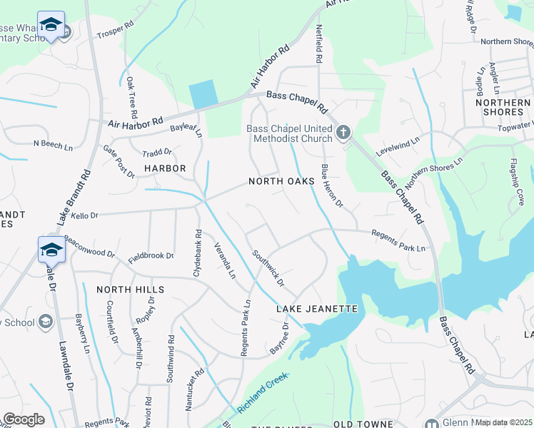 map of restaurants, bars, coffee shops, grocery stores, and more near 16 Winterberry Court in Greensboro