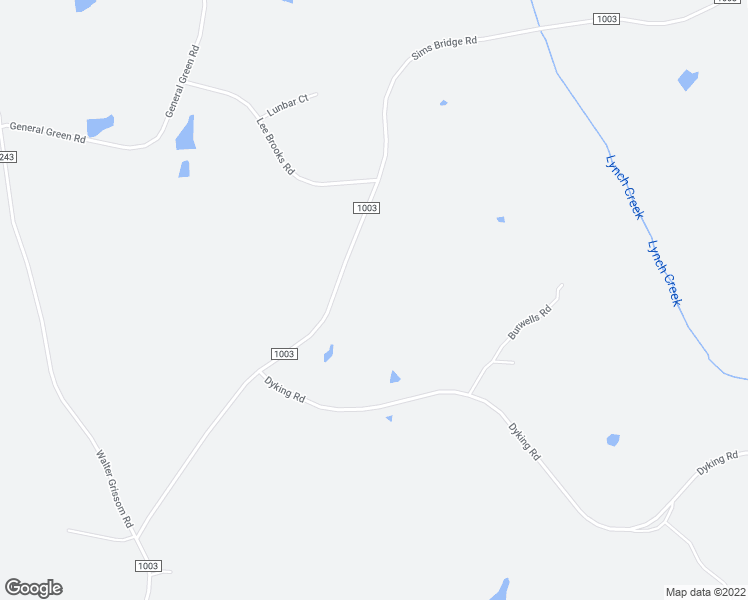 map of restaurants, bars, coffee shops, grocery stores, and more near 1406 Sims Bridge Road in Kittrell