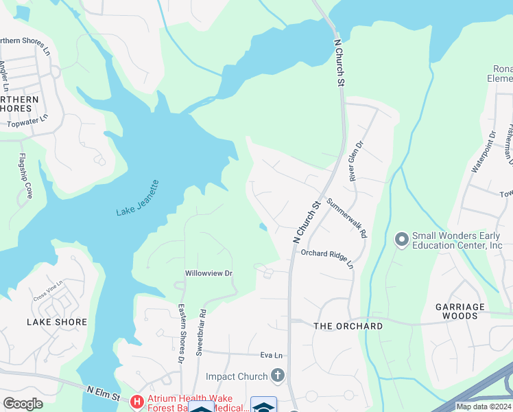 map of restaurants, bars, coffee shops, grocery stores, and more near 515 Hannah McKenzie Drive in Greensboro