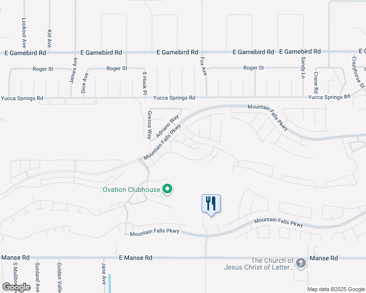 map of restaurants, bars, coffee shops, grocery stores, and more near 4893 E. Cedar Creek Way in Pahrump