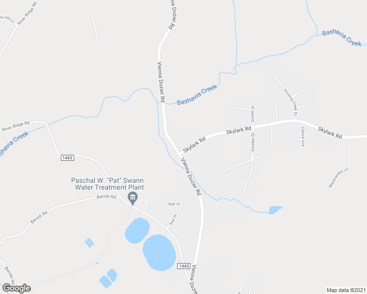 map of restaurants, bars, coffee shops, grocery stores, and more near 7035 Skylark Road in Pfafftown