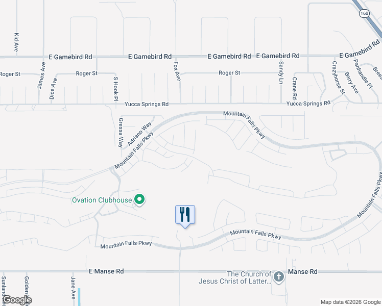 map of restaurants, bars, coffee shops, grocery stores, and more near 5067 Semifonte Drive in Pahrump