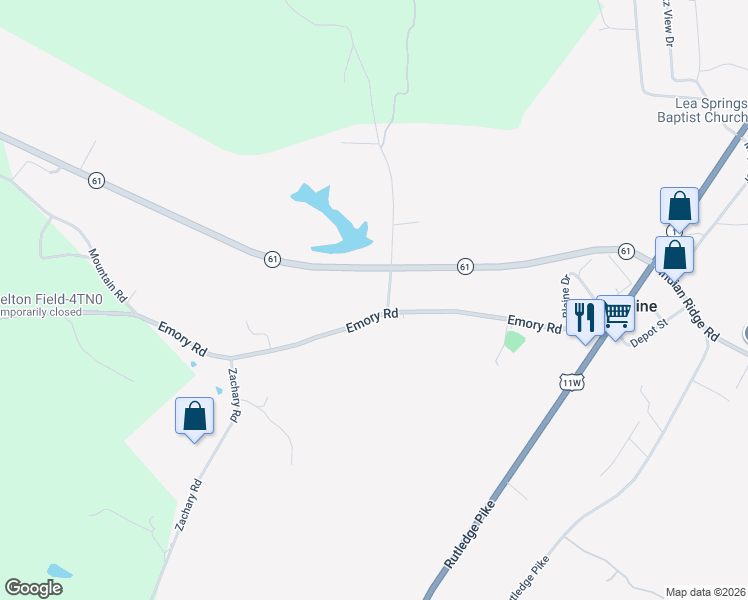 map of restaurants, bars, coffee shops, grocery stores, and more near 109 McKinney Road in Blaine