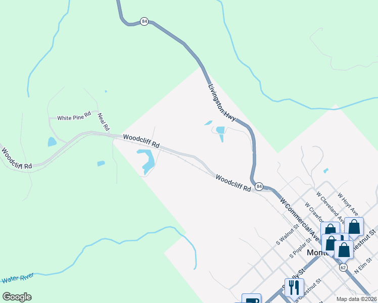 map of restaurants, bars, coffee shops, grocery stores, and more near 441 Woodcliff Road in Monterey