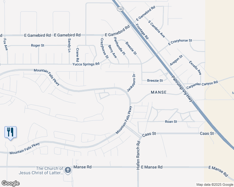 map of restaurants, bars, coffee shops, grocery stores, and more near 4461 Ginseng Court in Pahrump