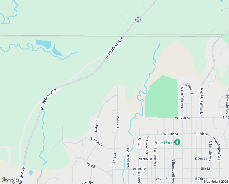 map of restaurants, bars, coffee shops, grocery stores, and more near 1044 Ridge Drive in Sand Springs