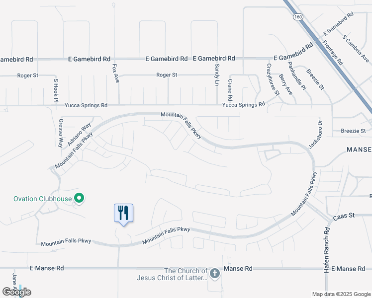 map of restaurants, bars, coffee shops, grocery stores, and more near 4430 South Delizia Lane in Pahrump