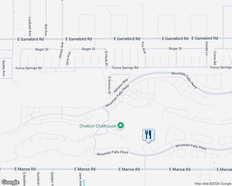 map of restaurants, bars, coffee shops, grocery stores, and more near 4721 Adriano Way in Pahrump