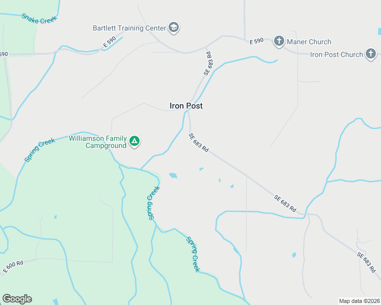 map of restaurants, bars, coffee shops, grocery stores, and more near 458 Southeast 683 Road in Locust Grove