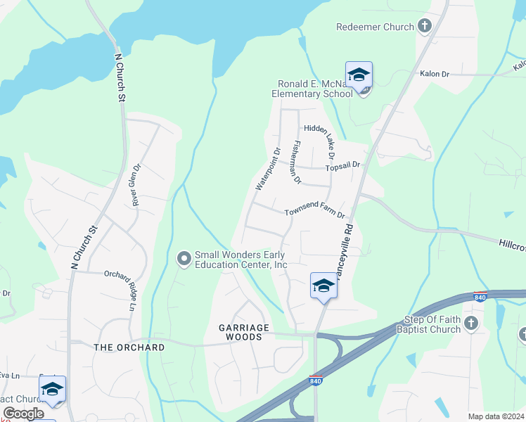 map of restaurants, bars, coffee shops, grocery stores, and more near 706 Townsend Farm Drive in Browns Summit