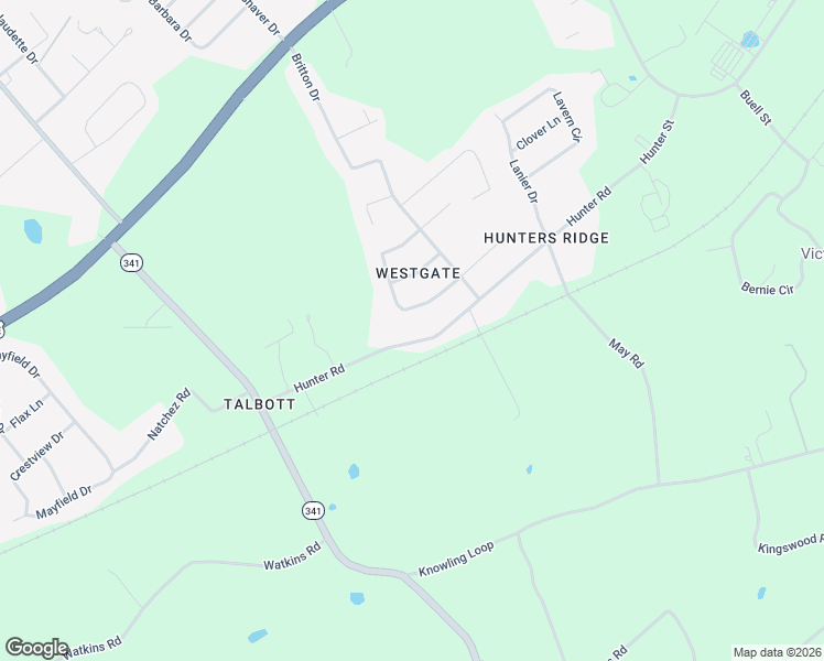 map of restaurants, bars, coffee shops, grocery stores, and more near 6816 Hunter Road in Talbott