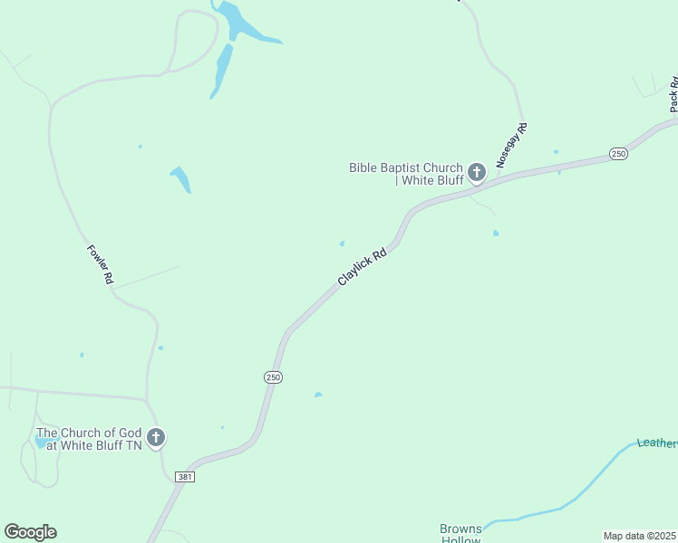 map of restaurants, bars, coffee shops, grocery stores, and more near 1231 Claylick Road in White Bluff