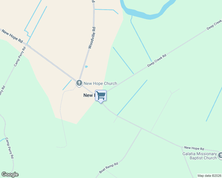 map of restaurants, bars, coffee shops, grocery stores, and more near 130 Deep Creek Road in Hertford