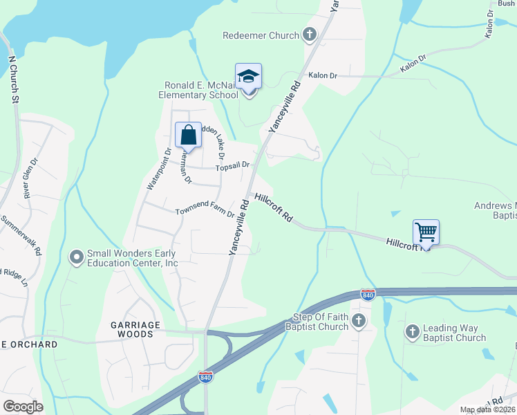 map of restaurants, bars, coffee shops, grocery stores, and more near 1004 Hillcroft Road in Browns Summit
