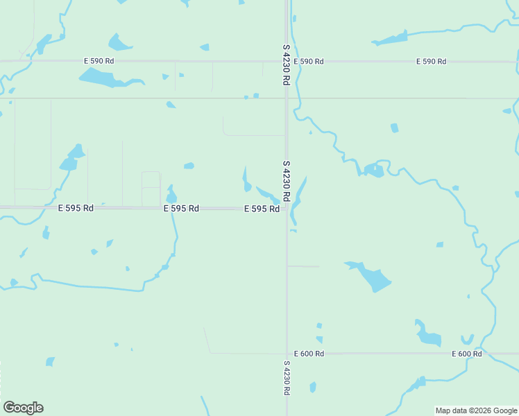 map of restaurants, bars, coffee shops, grocery stores, and more near 19917 East 595 Road in Inola