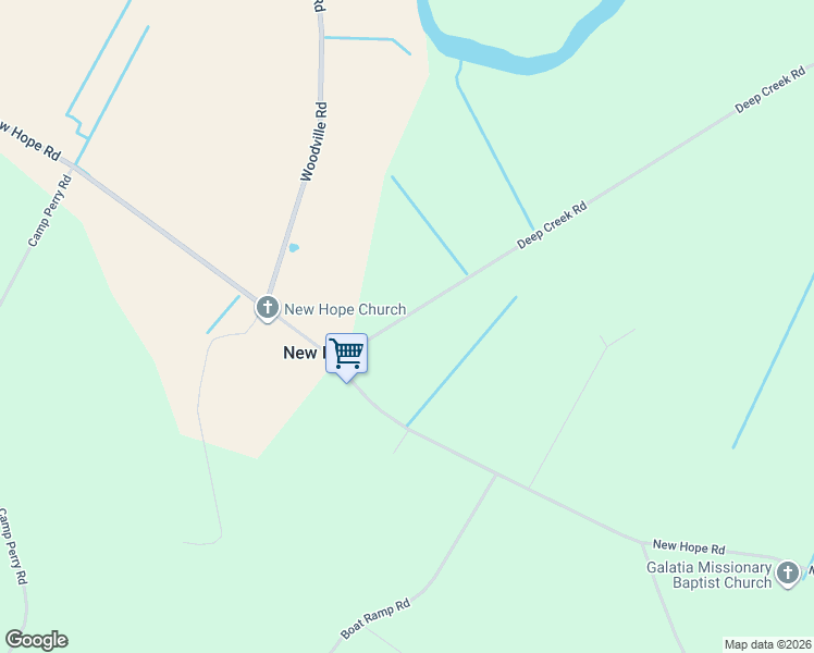 map of restaurants, bars, coffee shops, grocery stores, and more near 130 Deep Creek Road in Hertford