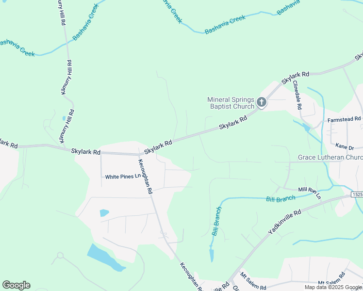 map of restaurants, bars, coffee shops, grocery stores, and more near 5732 Skylark Road in Pfafftown