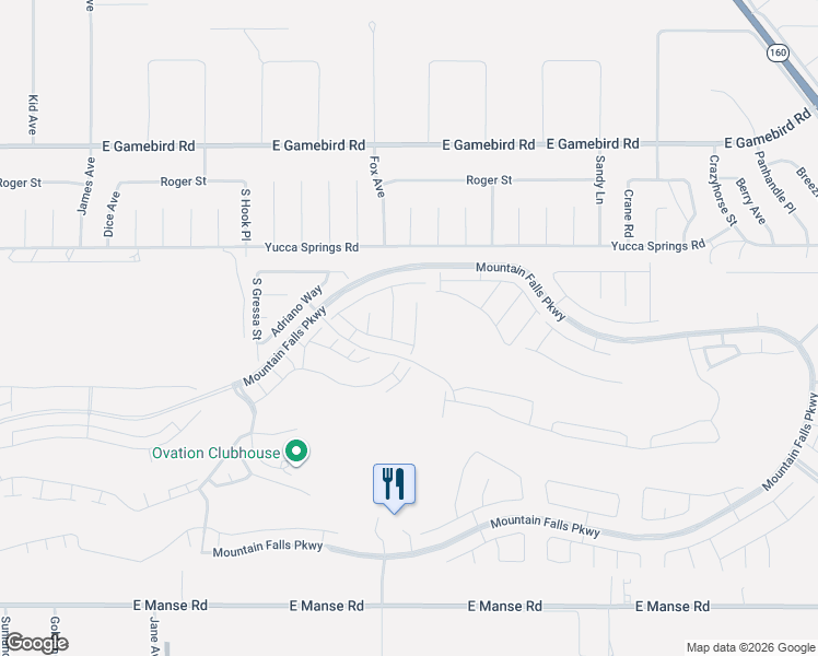 map of restaurants, bars, coffee shops, grocery stores, and more near 4454 La Grancia Court in Pahrump