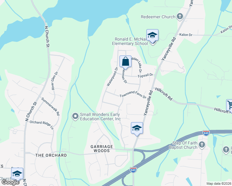 map of restaurants, bars, coffee shops, grocery stores, and more near 712 Townsend Farm Drive in Browns Summit