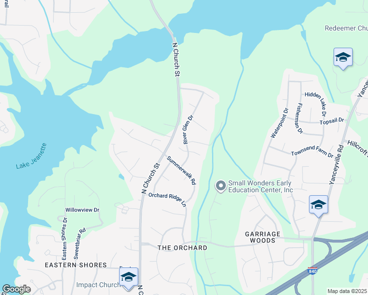 map of restaurants, bars, coffee shops, grocery stores, and more near 5701 River Glen Drive in Greensboro