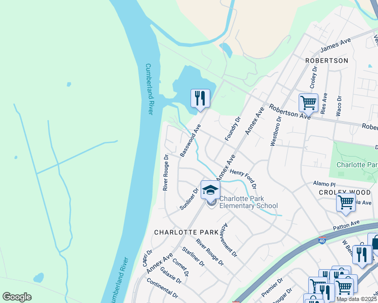 map of restaurants, bars, coffee shops, grocery stores, and more near 514 Basswood Avenue in Nashville