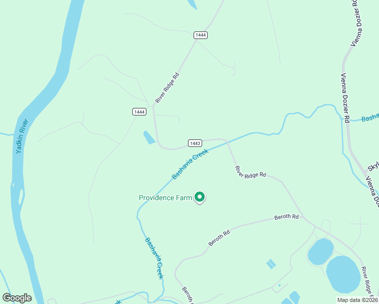 map of restaurants, bars, coffee shops, grocery stores, and more near 3521 River Ridge Road in Pfafftown