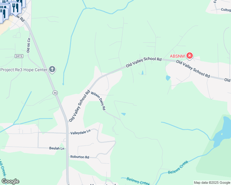 map of restaurants, bars, coffee shops, grocery stores, and more near 2471 Mounce Road in Kernersville