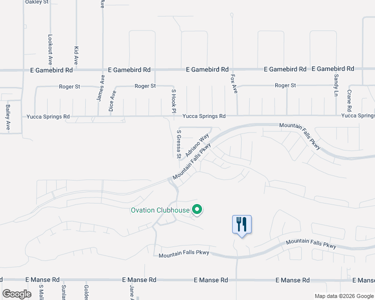map of restaurants, bars, coffee shops, grocery stores, and more near 4732 Adriano Way in Pahrump