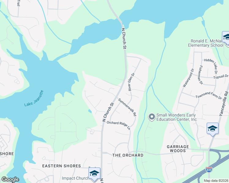 map of restaurants, bars, coffee shops, grocery stores, and more near 15 Bricklin Court in Greensboro