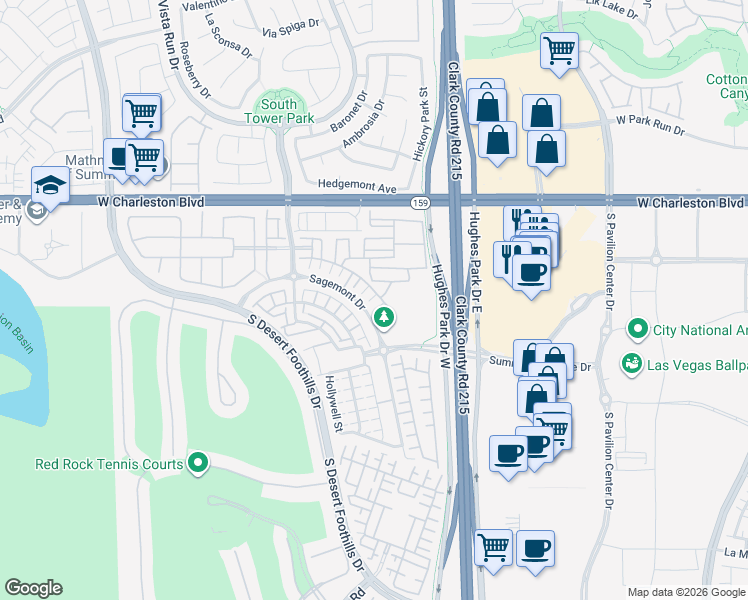 map of restaurants, bars, coffee shops, grocery stores, and more near 11323 Gravitation Drive in Las Vegas