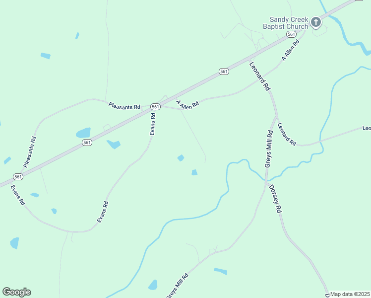 map of restaurants, bars, coffee shops, grocery stores, and more near 50 Allen Extension Road in Louisburg