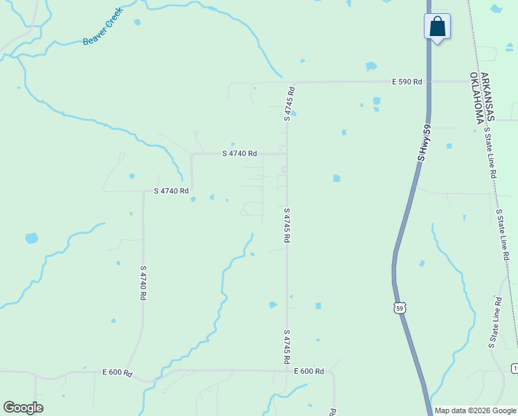 map of restaurants, bars, coffee shops, grocery stores, and more near 59422 s 4744 RD in Watts