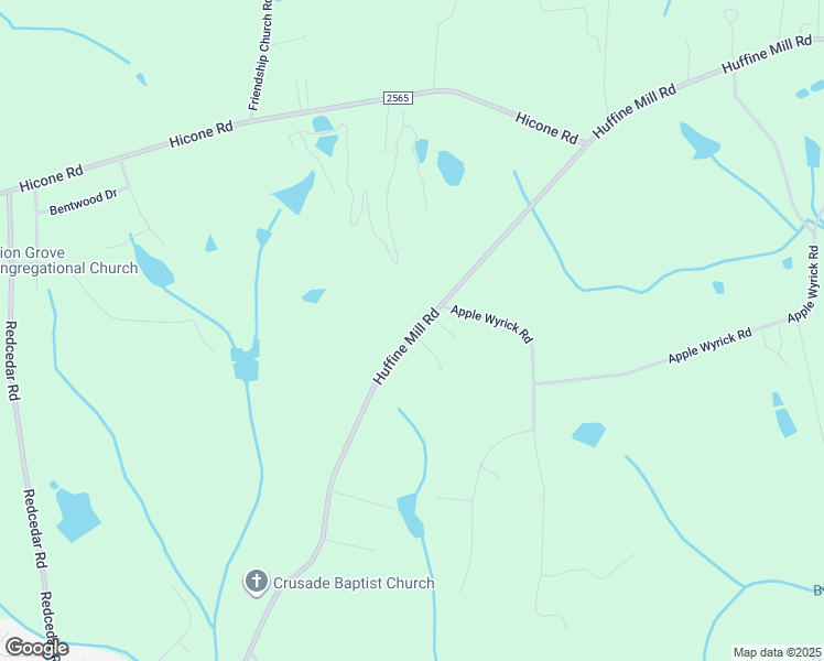 map of restaurants, bars, coffee shops, grocery stores, and more near 2969 Huffine Mill Road in Gibsonville