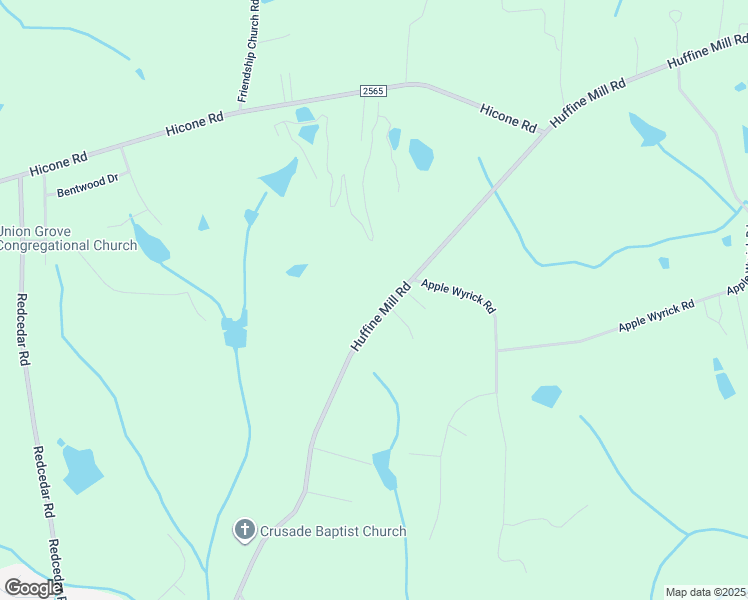 map of restaurants, bars, coffee shops, grocery stores, and more near 2969 Huffine Mill Road in Gibsonville