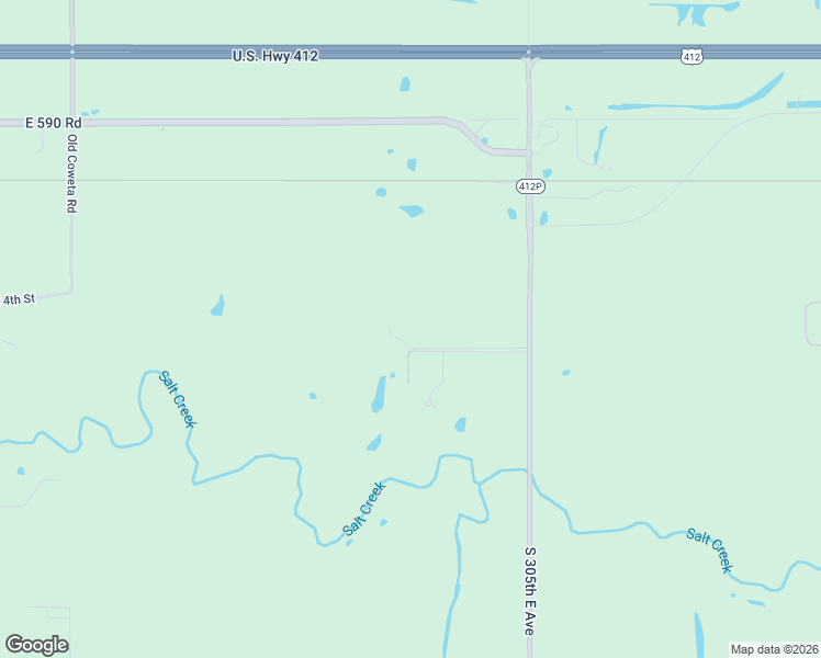 map of restaurants, bars, coffee shops, grocery stores, and more near 30051 East 6th Street South in Catoosa