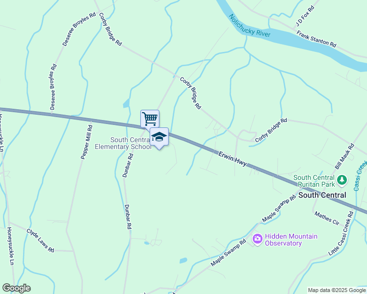 map of restaurants, bars, coffee shops, grocery stores, and more near 2939 Tennessee 107 in Chuckey