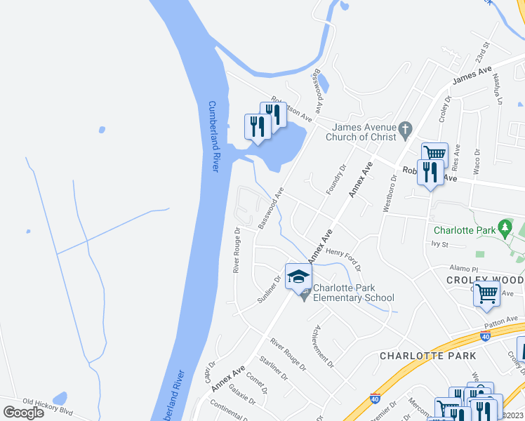 map of restaurants, bars, coffee shops, grocery stores, and more near 514 Basswood Avenue in Nashville