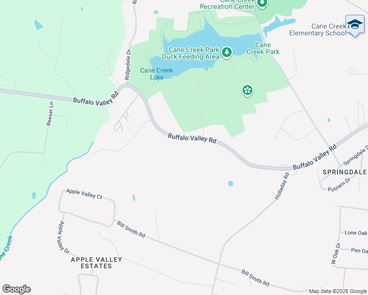 map of restaurants, bars, coffee shops, grocery stores, and more near 1050 Buffalo Valley Road in Cookeville