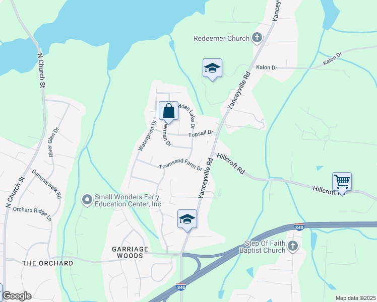 map of restaurants, bars, coffee shops, grocery stores, and more near 5603 Fisherman Drive in Browns Summit