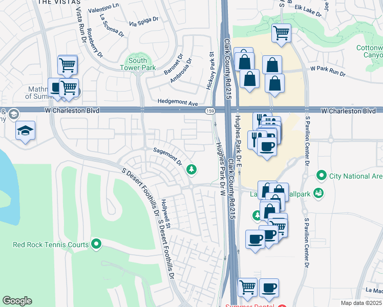 map of restaurants, bars, coffee shops, grocery stores, and more near 11323 Gravitation Drive in Las Vegas
