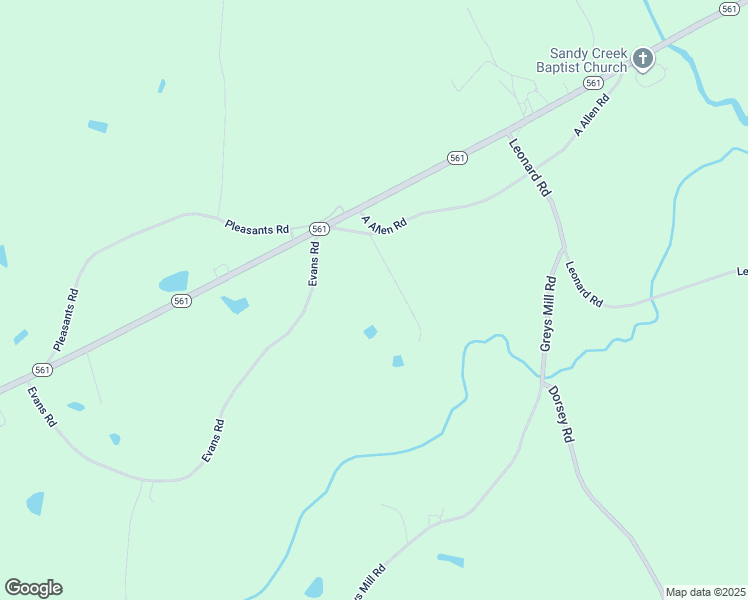 map of restaurants, bars, coffee shops, grocery stores, and more near 50 Allen Extension Road in Louisburg