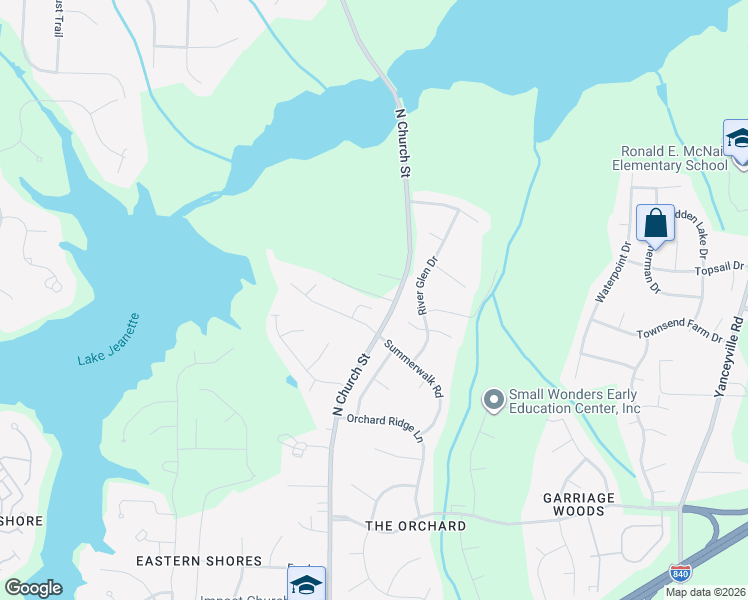 map of restaurants, bars, coffee shops, grocery stores, and more near 15 Bricklin Court in Greensboro
